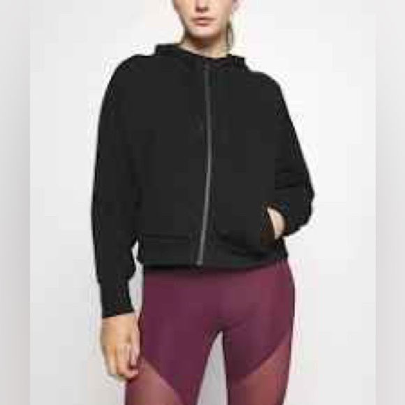 Sweaty Betty Jackets & Blazers - NWT Sweaty Betty Black Essentials Zip-Up Hoodie, XXL
